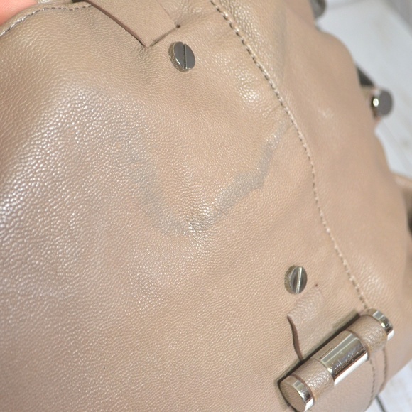 Authentic Michael Kors Taupe Leather Purse Bag - Picture 3 of 8